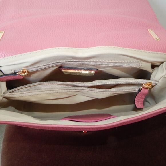 Valentino by Mario Valentino Alice Rock Pink Leather Flap Shoulder Bag NWT - Picture 15 of 16